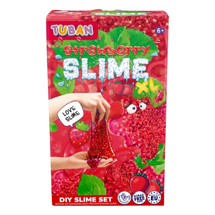 Σετ Δημιουργίας Χλαπάτσας DIY Strawberry Slime XL με Άρωμα Φράουλα Tuban