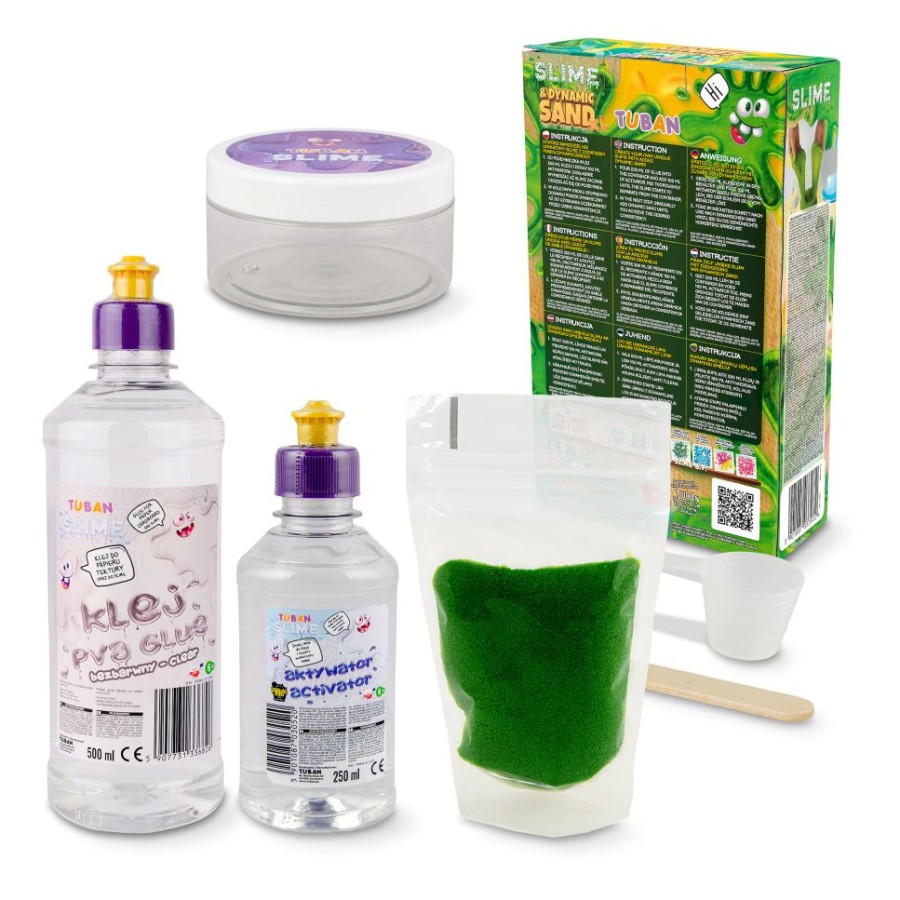 Σετ DIY Κατασκευής με Κινούμενη Άμμο Tuban Slime & Dynamic Sand XL