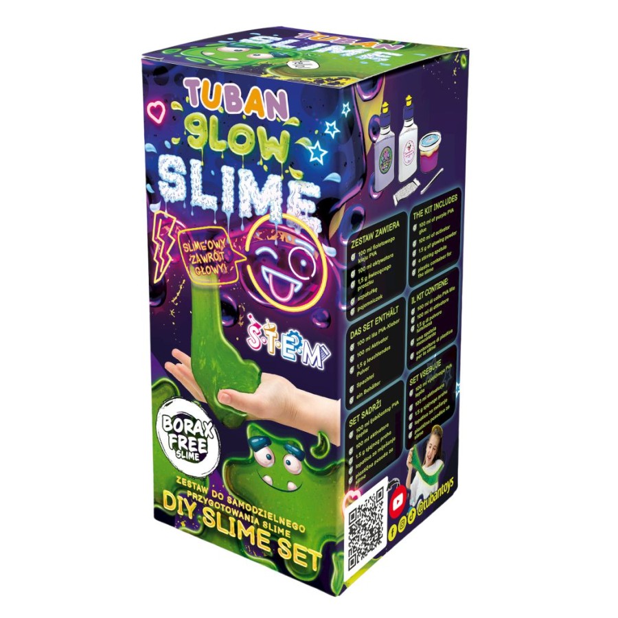Σετ Δημιουργίας Χλαπάτσας που Φωσφορίζει DIY Slime Glow in the Dark Tuban