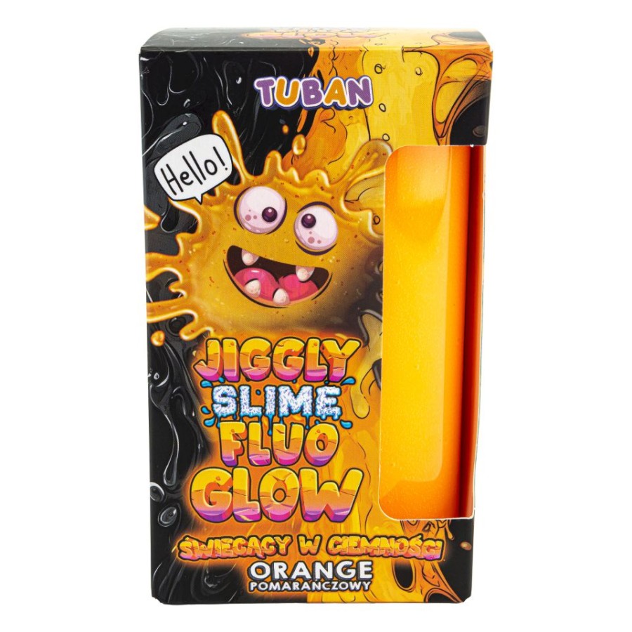 Χλαπάτσα που Φωσφορίζει Jiggly Slime Fluo Glow Πορτοκαλί 430g Tuban