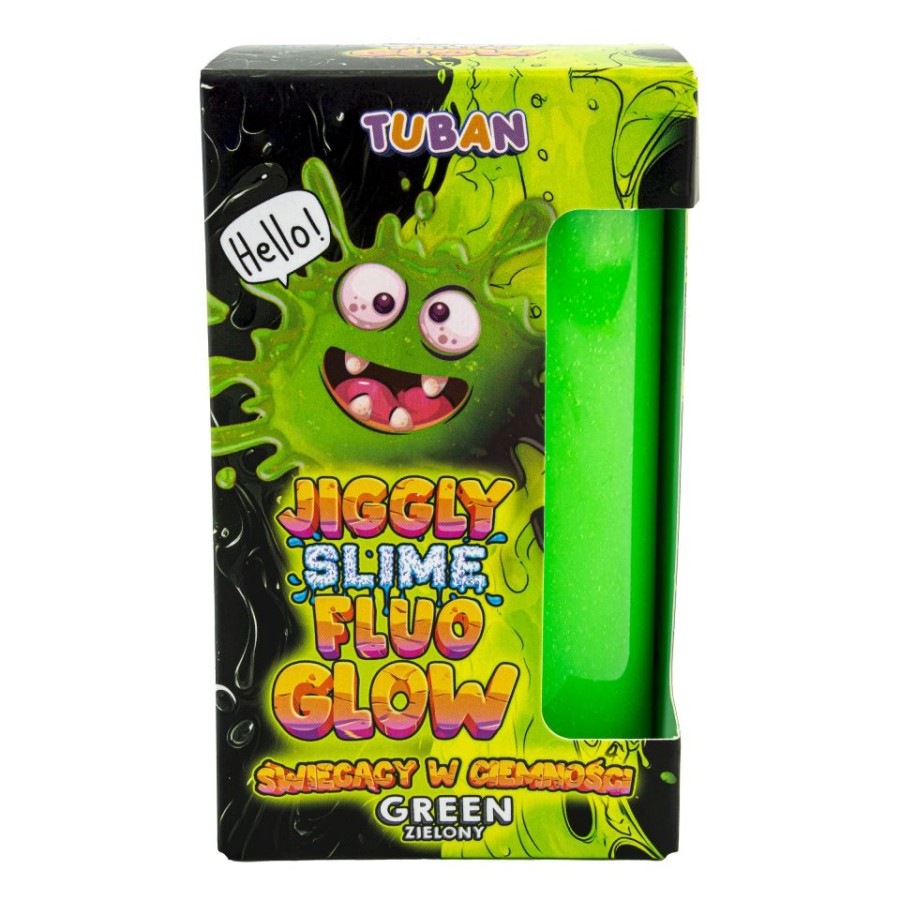 Χλαπάτσα που Φωσφορίζει Jiggly Slime Fluo Glow Πράσινη 430g Tuban