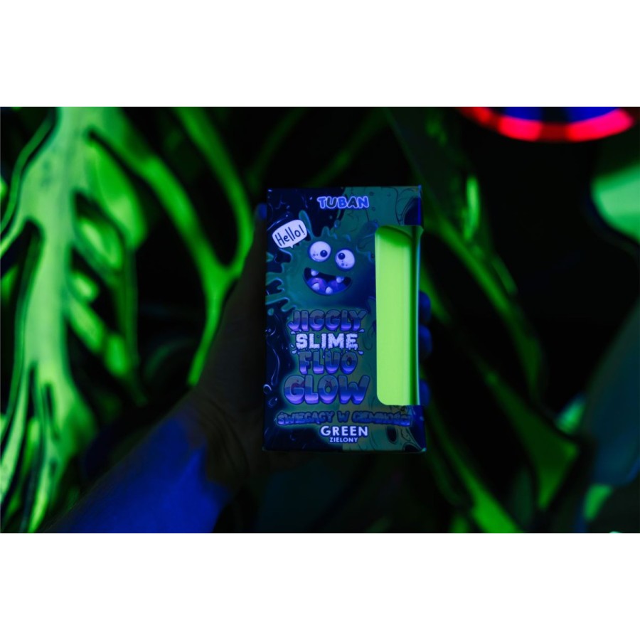 Χλαπάτσα που Φωσφορίζει Jiggly Slime Fluo Glow Πράσινη 430g Tuban