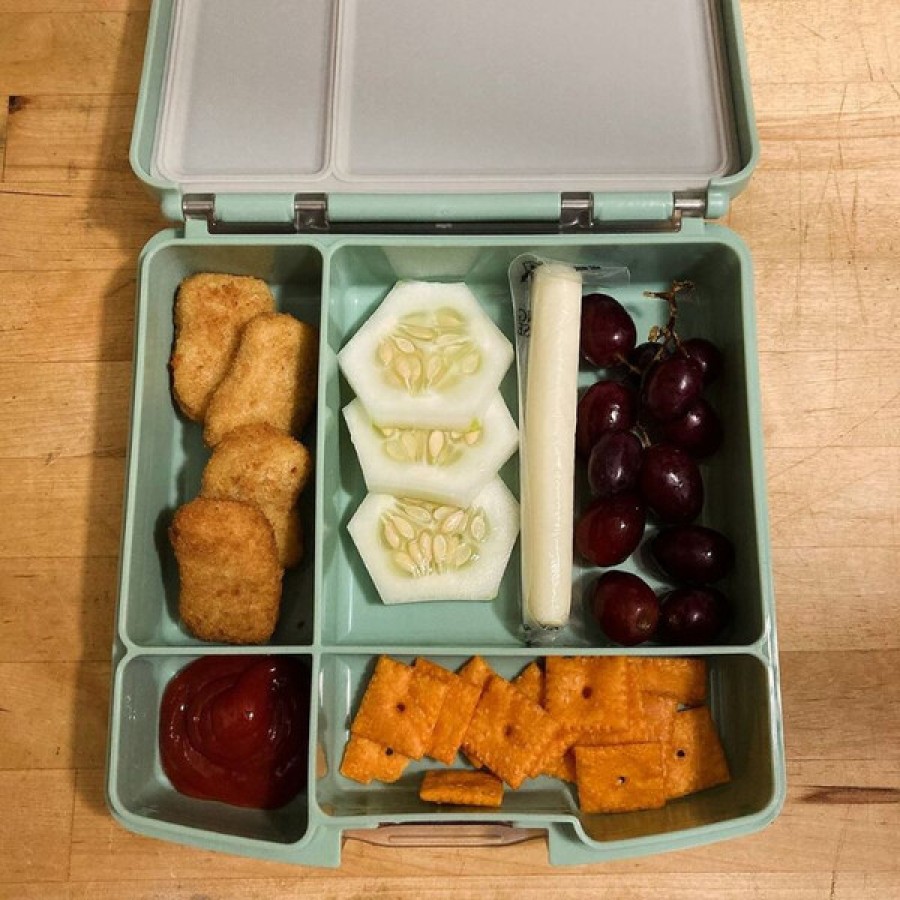 Ubbi Παιδικό Δοχείο Φαγητού Bento με 4 Χωρίσματα Sage