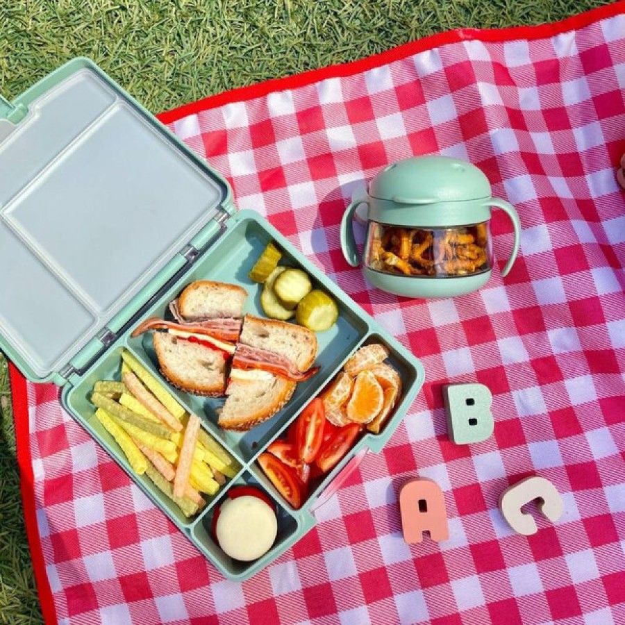Ubbi Παιδικό Δοχείο Φαγητού Bento με 4 Χωρίσματα Sage