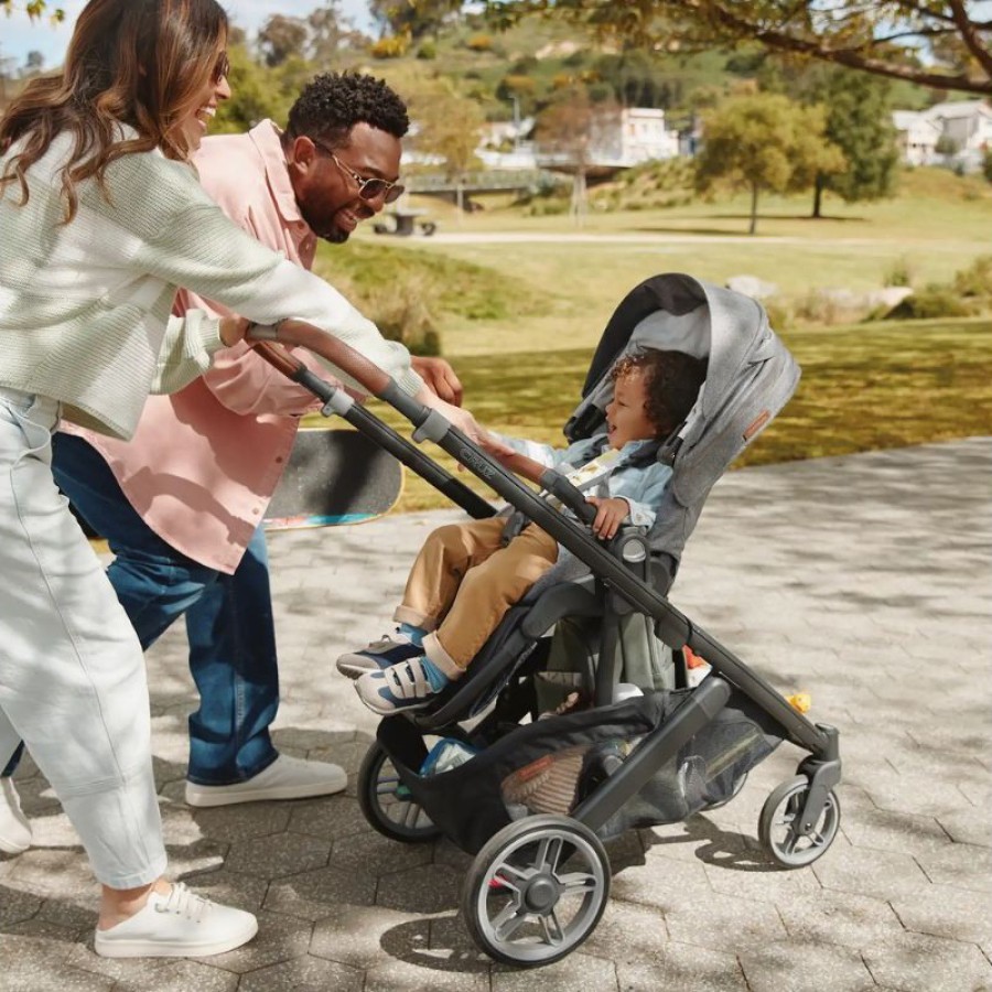 Uppababy Cruz V3 Βρεφικό Καρότσι Ada - Sandstone Melange | Carbon Frame | Chestnut Leather