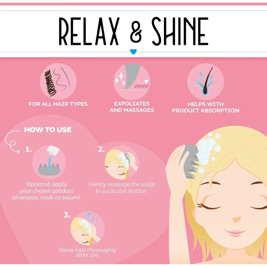 Παιδική Βούρτσα για Μασάζ Κεφαλιού Legami Scalp and Shampoo Brush Relax and Shine Kitty