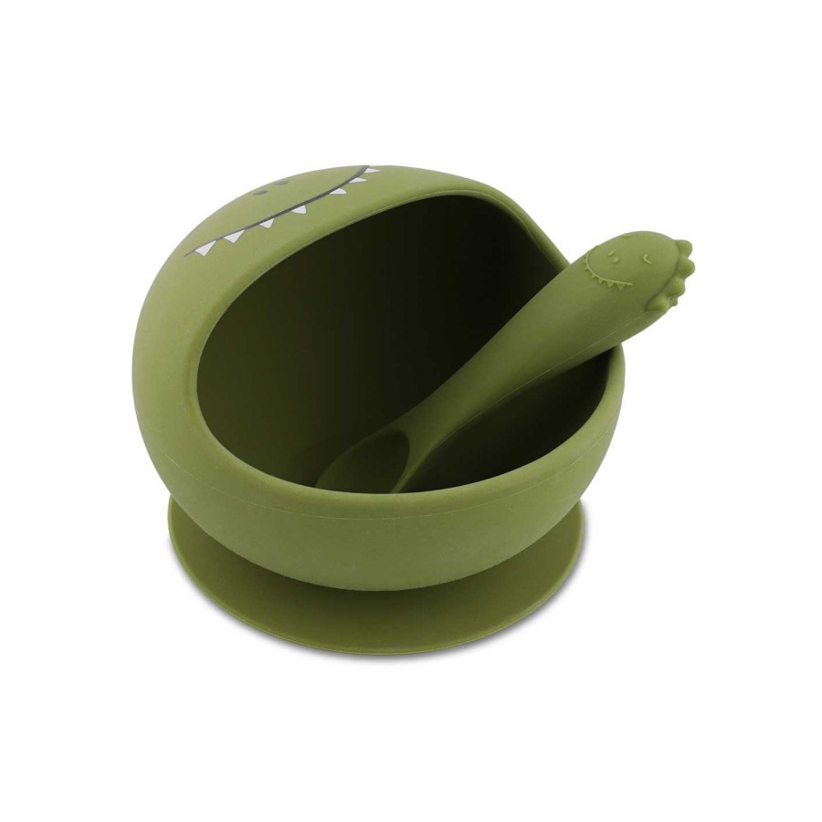 Βρεφικό Σετ Φαγητού Σιλικόνης 2τμχ. Trixie First Baby Meal Set Mr. Dino