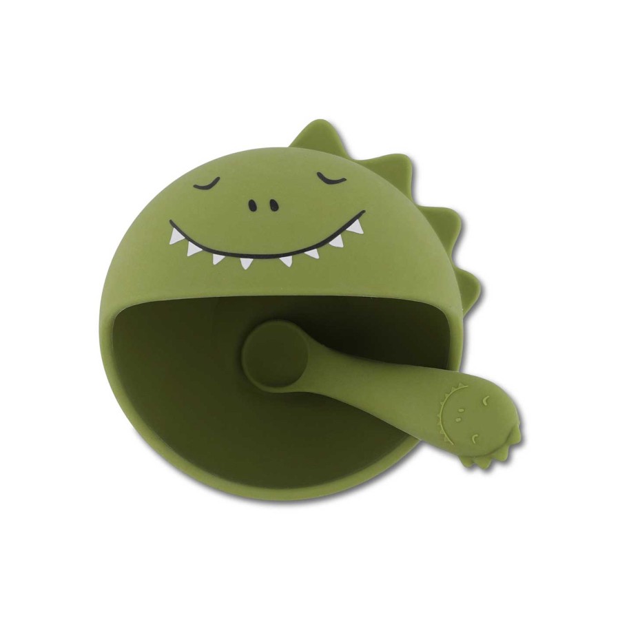 Βρεφικό Σετ Φαγητού Σιλικόνης 2τμχ. Trixie First Baby Meal Set Mr. Dino
