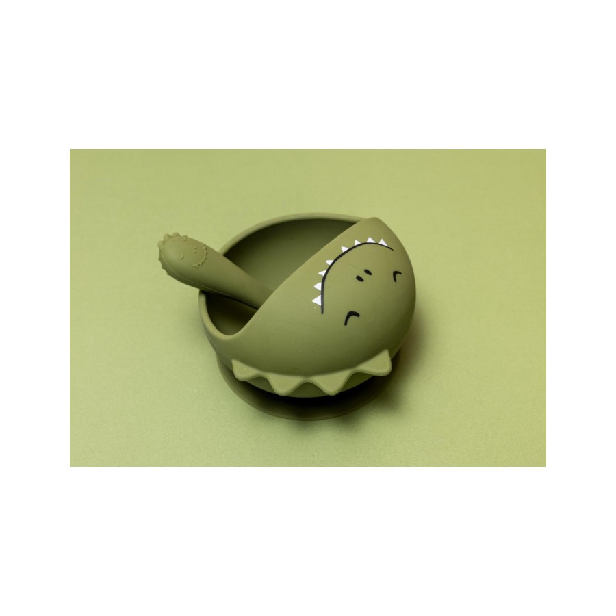 Βρεφικό Σετ Φαγητού Σιλικόνης 2τμχ. Trixie First Baby Meal Set Mr. Dino