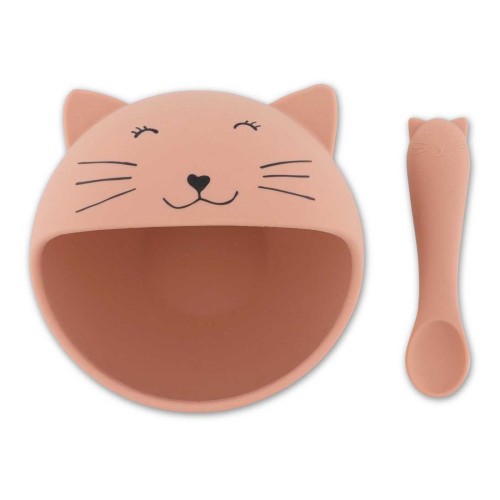 Βρεφικό Σετ Φαγητού Σιλικόνης 2τμχ. Trixie First Baby Meal Set Mrs. Cat