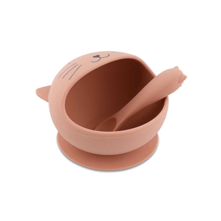 Βρεφικό Σετ Φαγητού Σιλικόνης 2τμχ. Trixie First Baby Meal Set Mrs. Cat