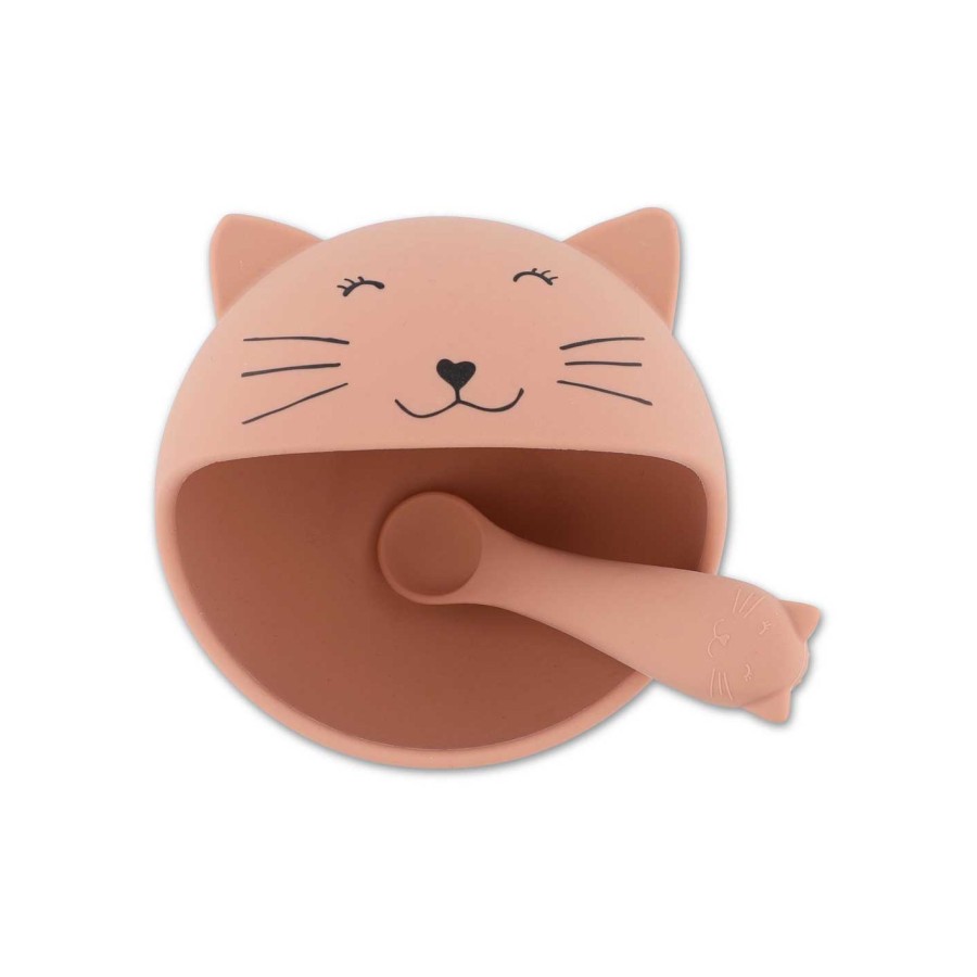 Βρεφικό Σετ Φαγητού Σιλικόνης 2τμχ. Trixie First Baby Meal Set Mrs. Cat