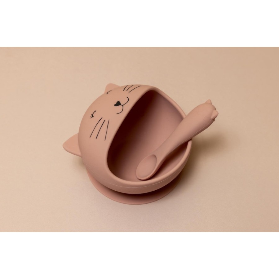 Βρεφικό Σετ Φαγητού Σιλικόνης 2τμχ. Trixie First Baby Meal Set Mrs. Cat