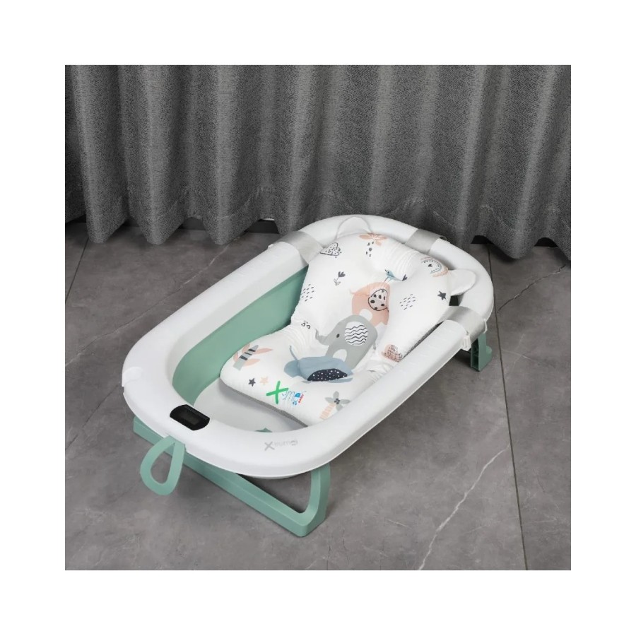 Πτυσσόμενο Βρεφικό Μπάνιο X-TREME BABY με Θερμόμετρο Green XT319