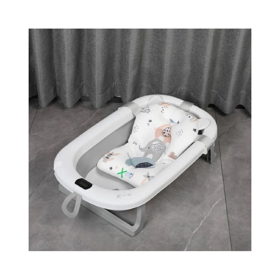Πτυσσόμενο Βρεφικό Μπάνιο X-TREME BABY με Θερμόμετρο Grey XT318