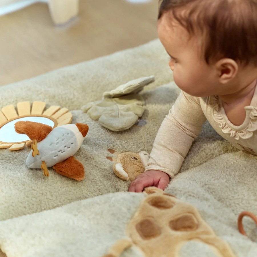 Βρεφικό Υφασμάτινο Στρώμα Δραστηριοτήτων Little Dutch Safari Friends GRS 80x100εκ.
