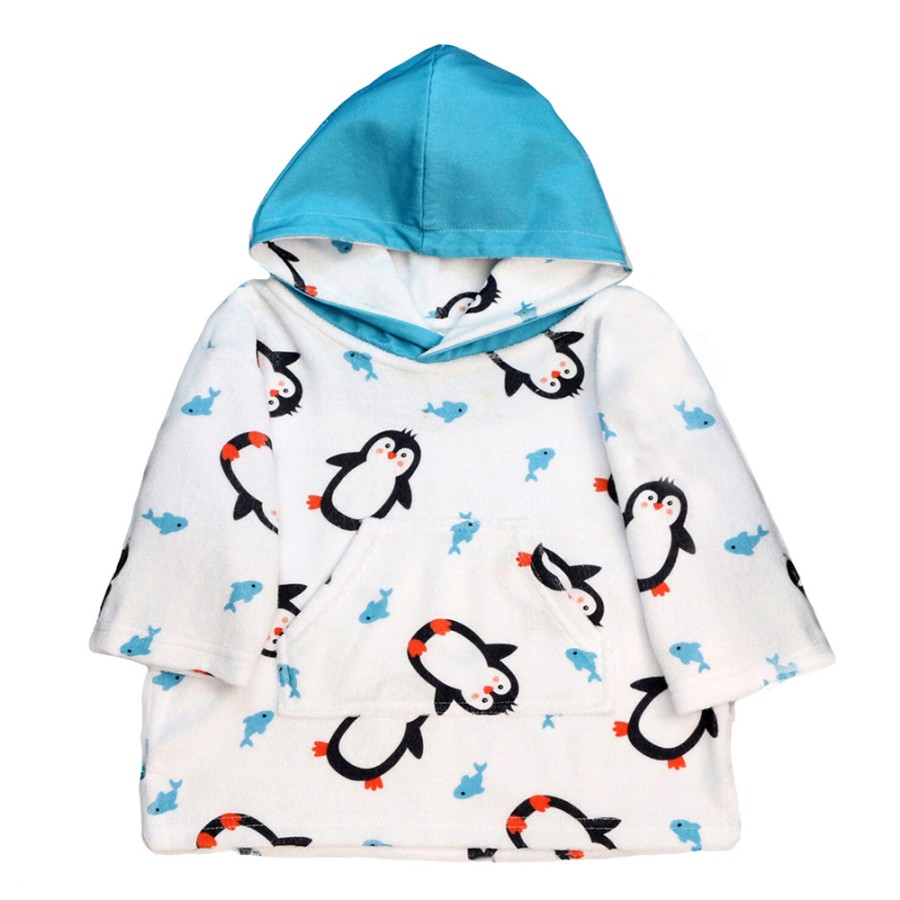 Zoocchini Παιδικό Πόντσο Swim CoverUp UPF50+ Parker the Penguin 12-24 μηνών