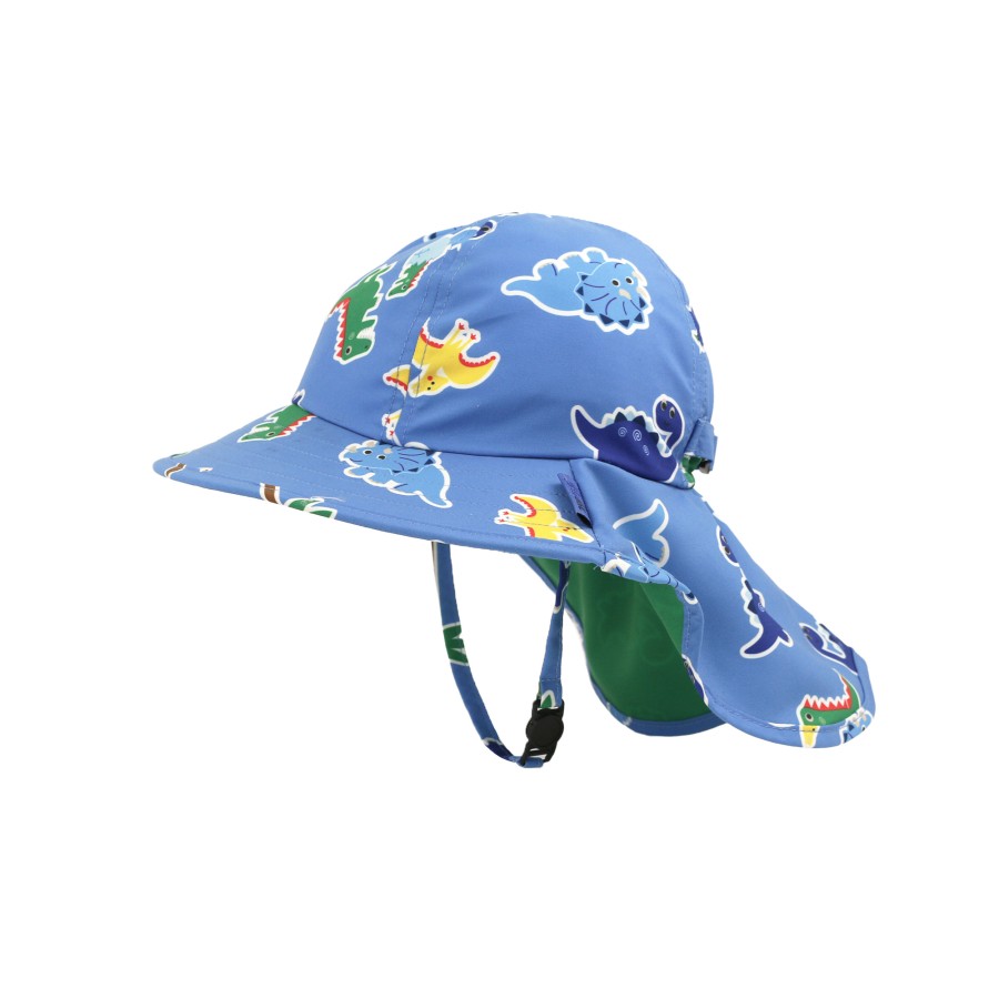 Zoocchini Παιδικό Καπέλο με Γείσο Cape Sunhat με Προστασία UPF50 Devin the Dinosaur And Friends