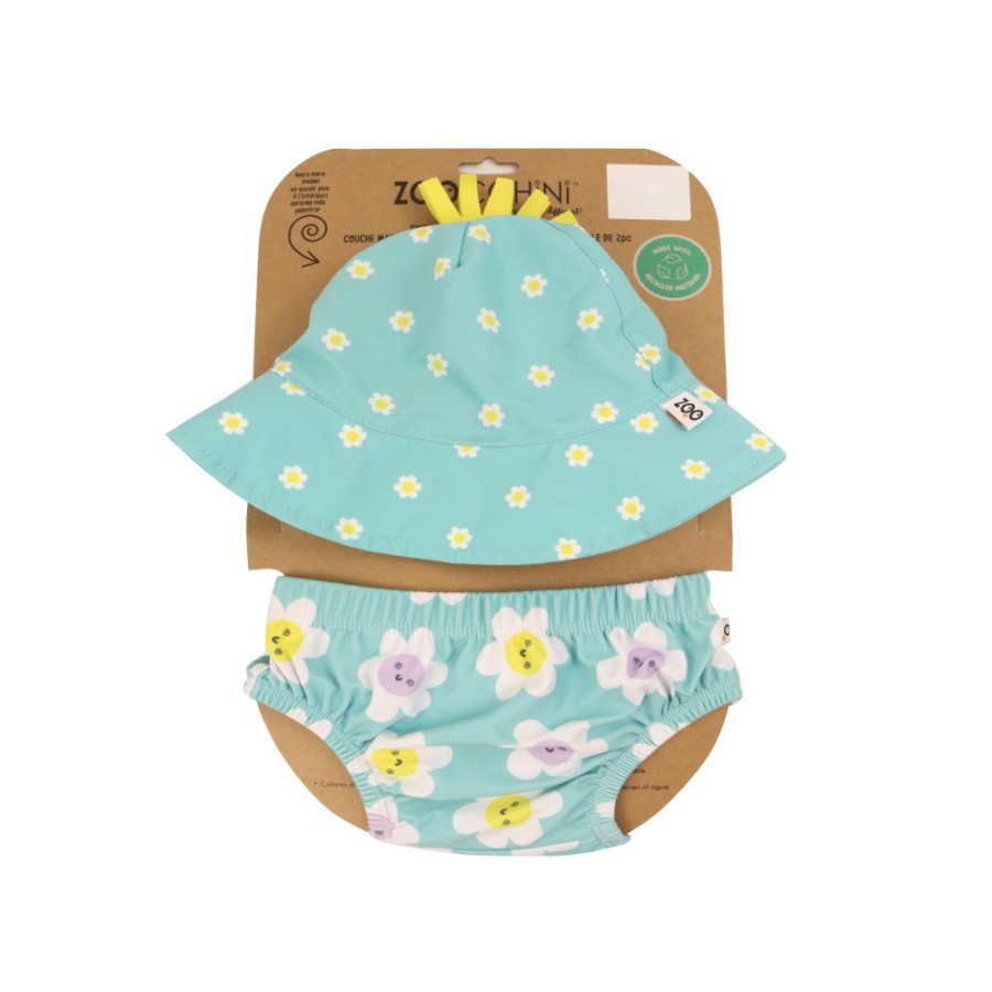 Zoocchini Βρεφικό Σετ Πάνα Μαγιό και Καπέλο UPF50+ Daisy 