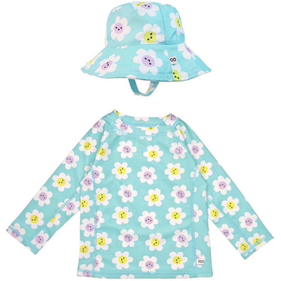 Zoocchini Βρεφικό Σετ UV Πάνα Μαγιό, Καπέλο Bucket, Μπλούζα Daisy