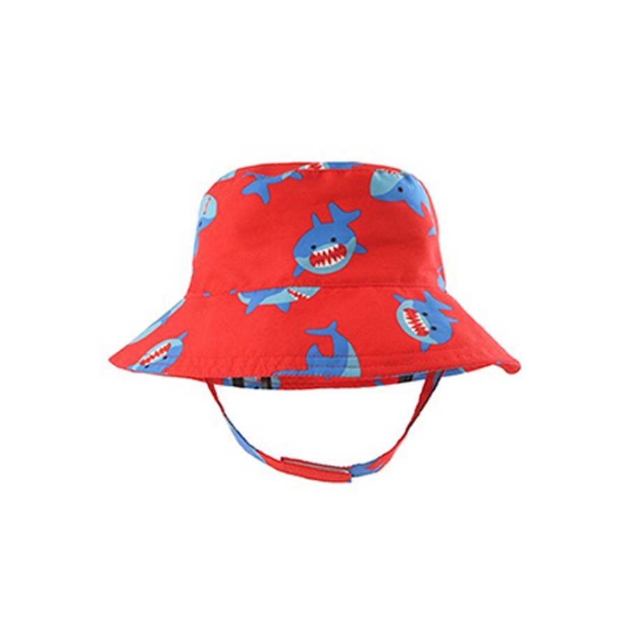 Zoocchini Βρεφικό Σετ UV Πάνα Μαγιό, Καπέλο Bucket, Μπλούζα Sherman the Shark