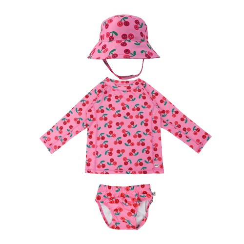 Βρεφικό Σετ UV Πάνα Μαγιό, Καπέλο Bucket, Μπλούζα Zoocchini Cherry