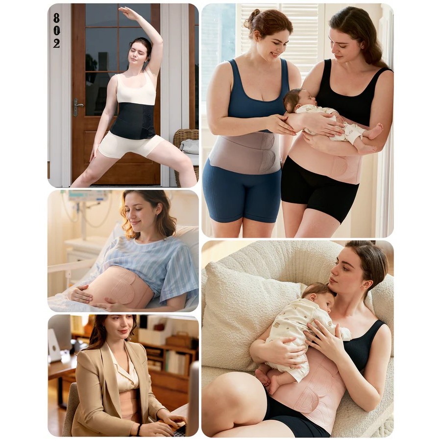 Momcozy Ergowrap Ζώνη Λοχείας Petite Black – Υποστήριξη Κοιλιάς & Μέσης