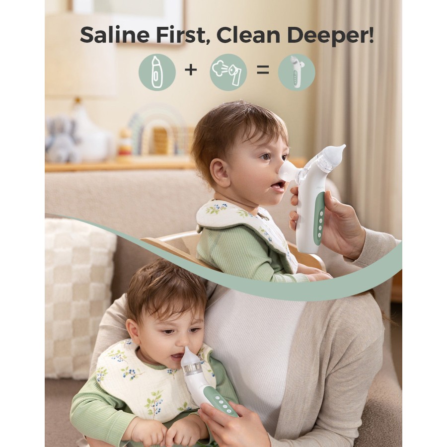 Momcozy BreezyClear Ηλεκτρικός Ρινικός Αναρροφητήρας Μύτης 2 σε 1 με Spray & Αναρρόφηση – 65 kPa
