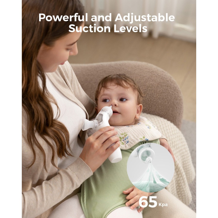 Momcozy BreezyClear Ηλεκτρικός Ρινικός Αναρροφητήρας Μύτης 2 σε 1 με Spray & Αναρρόφηση – 65 kPa