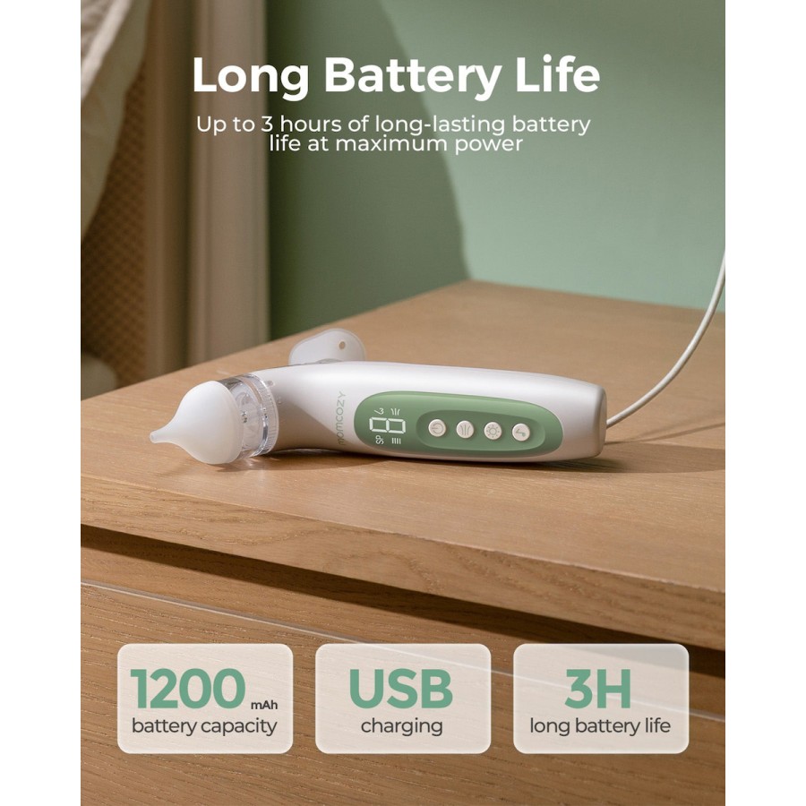 Momcozy BreezyClear Ηλεκτρικός Ρινικός Αναρροφητήρας Μύτης 2 σε 1 με Spray & Αναρρόφηση – 65 kPa