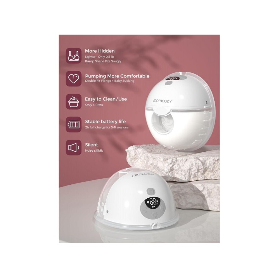 Momcozy Θήλαστρο M5 Hands Free Διπλό γκρι