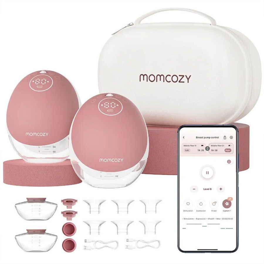 Momcozy M9 Hands Free Θήλαστρο Διπλό κόκκινο