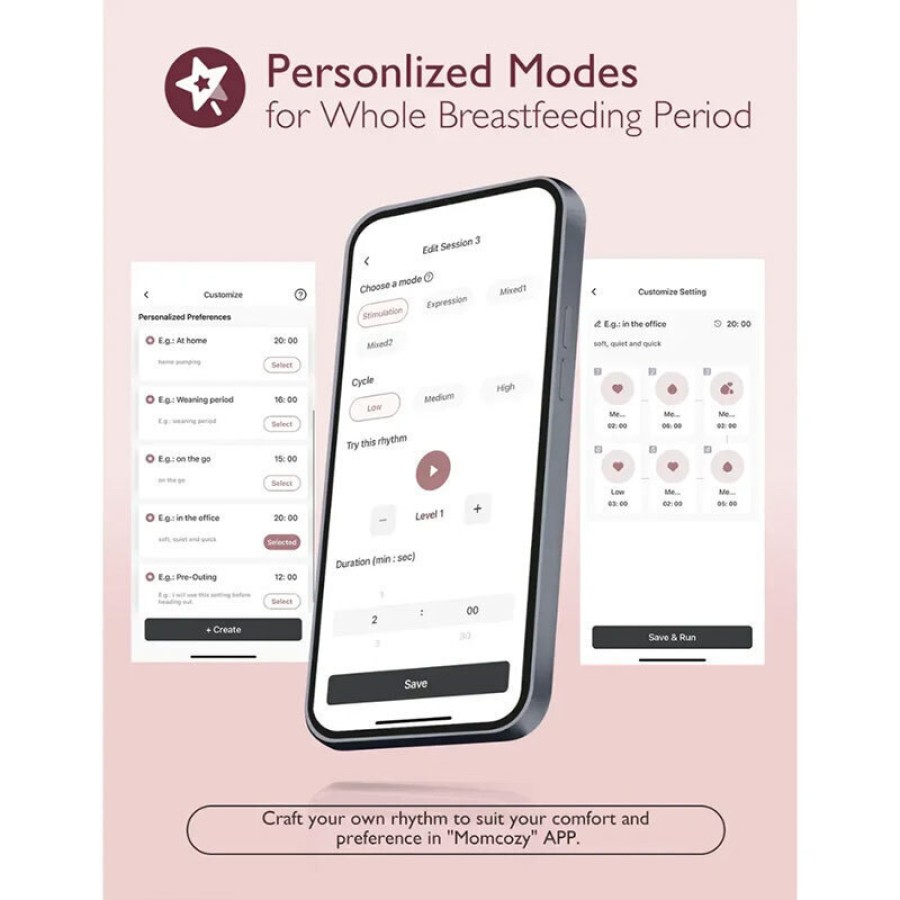 Momcozy M9 Hands Free Θήλαστρο Διπλό κόκκινο