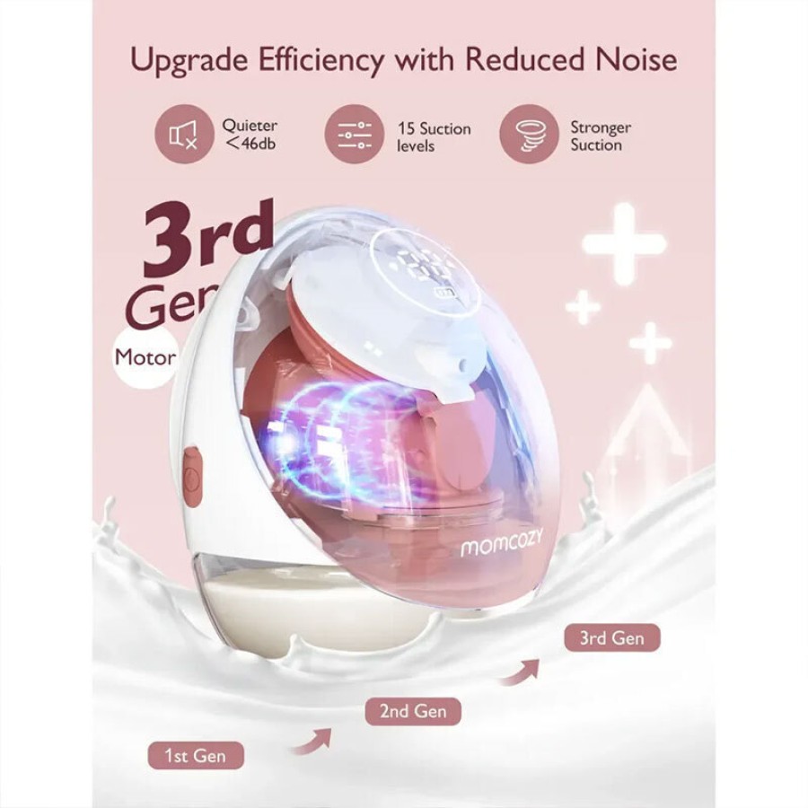 Momcozy M9 Hands Free Θήλαστρο Διπλό κόκκινο