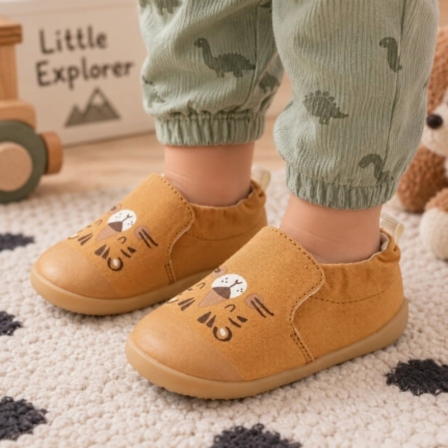 Βρεφικά Παντοφλάκια Bobux Step Up Cosy Leo Bq Oak Buff Indoor