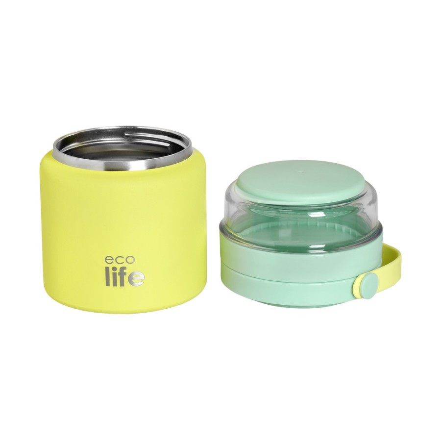 Ανοξείδωτο Θερμός Φαγητού 450ml Ecolife Food Jar 450ml Yellow