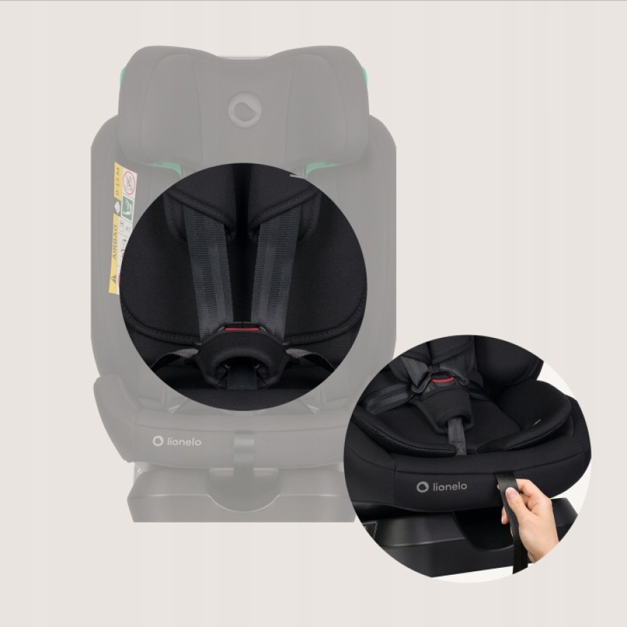 Lionelo Aart i-size Κάθισμα Αυτοκινήτου 40-150cm Black Carbon