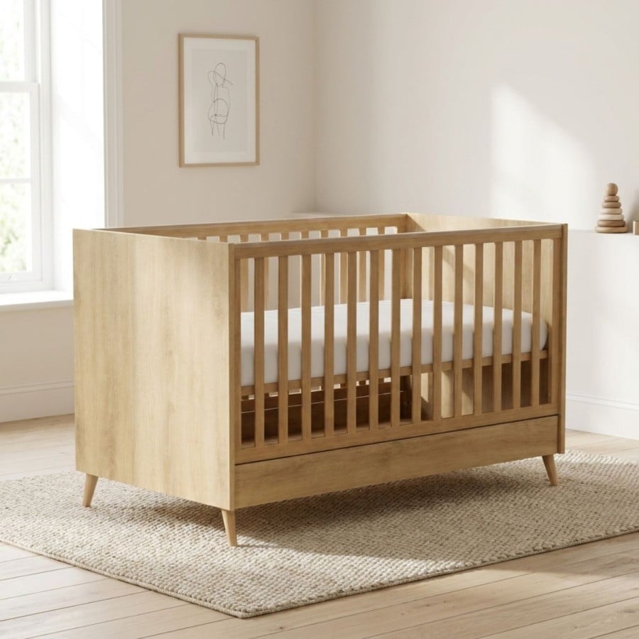 Casababy Elia Oak Σετ Βρεφικού Δωματίου με Κρεβάτι 70x140 & Συρταριέρα