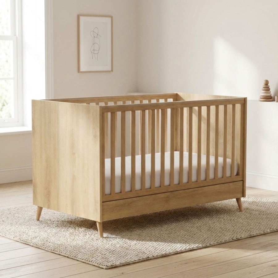 Casababy Elia Oak Σετ Βρεφικού Δωματίου με Κρεβάτι 70x140 & Συρταριέρα