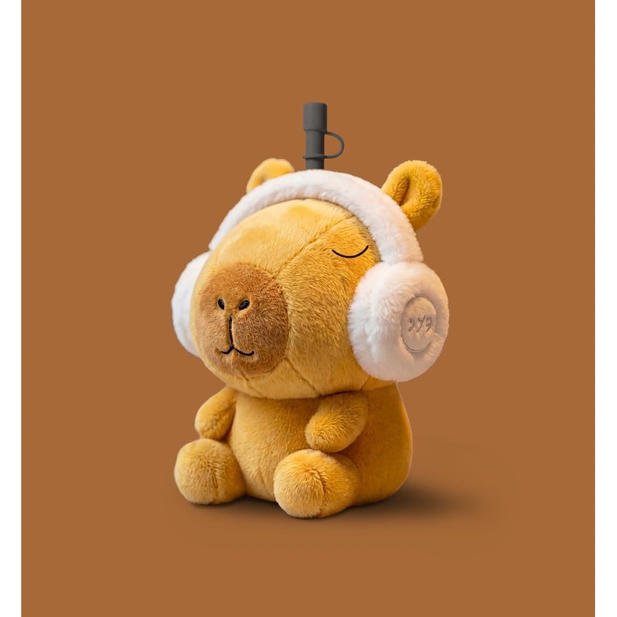 Μπουκάλι Θερμός 360ml με Λούτρινη Θήκη ASOBU Fuzzie Capybara