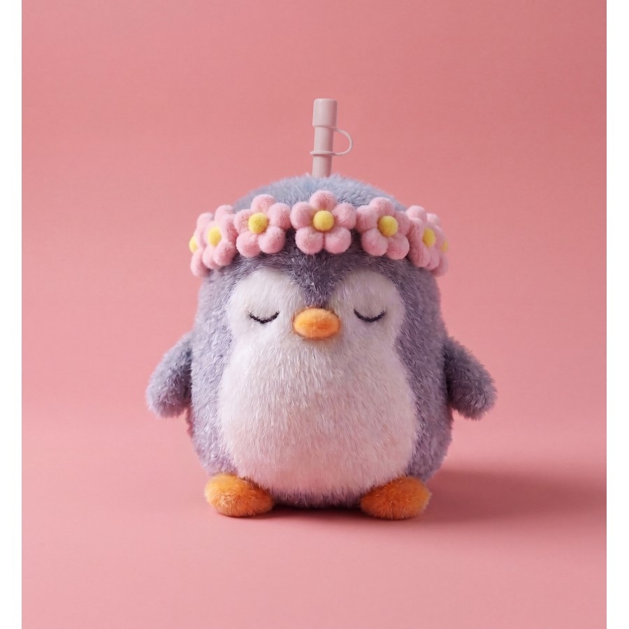 Μπουκάλι Θερμός 360ml με Λούτρινη Θήκη ASOBU Fuzzie Penguin