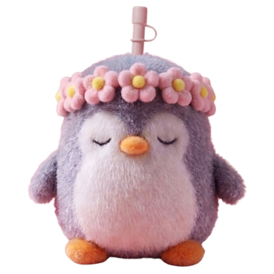 Μπουκάλι Θερμός 360ml με Λούτρινη Θήκη ASOBU Fuzzie Penguin