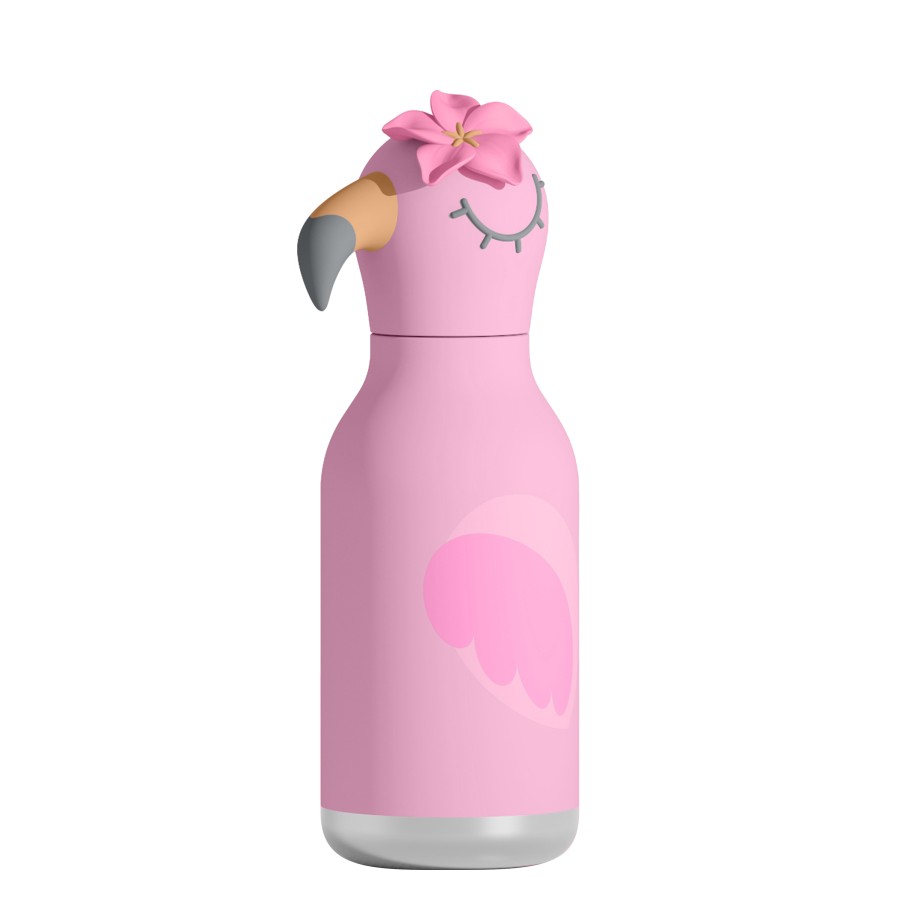 Παιδικό Μπουκάλι Θερμός με Καλαμάκι 460ml ASOBU Bestie Flamingo