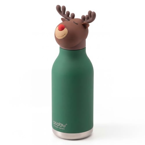 Παιδικό Μπουκάλι Θερμός με Καλαμάκι 460ml ASOBU Bestie Reindeer