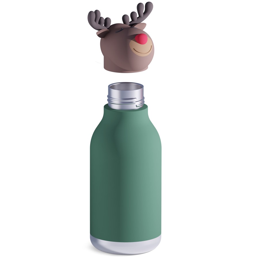 Παιδικό Μπουκάλι Θερμός με Καλαμάκι 460ml ASOBU Bestie Reindeer