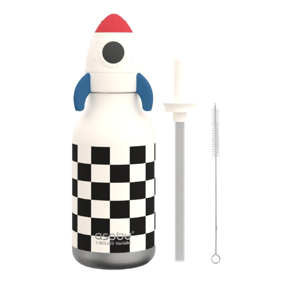 Παιδικό Μπουκάλι Θερμός με Καλαμάκι 460ml ASOBU Bestie Rocket