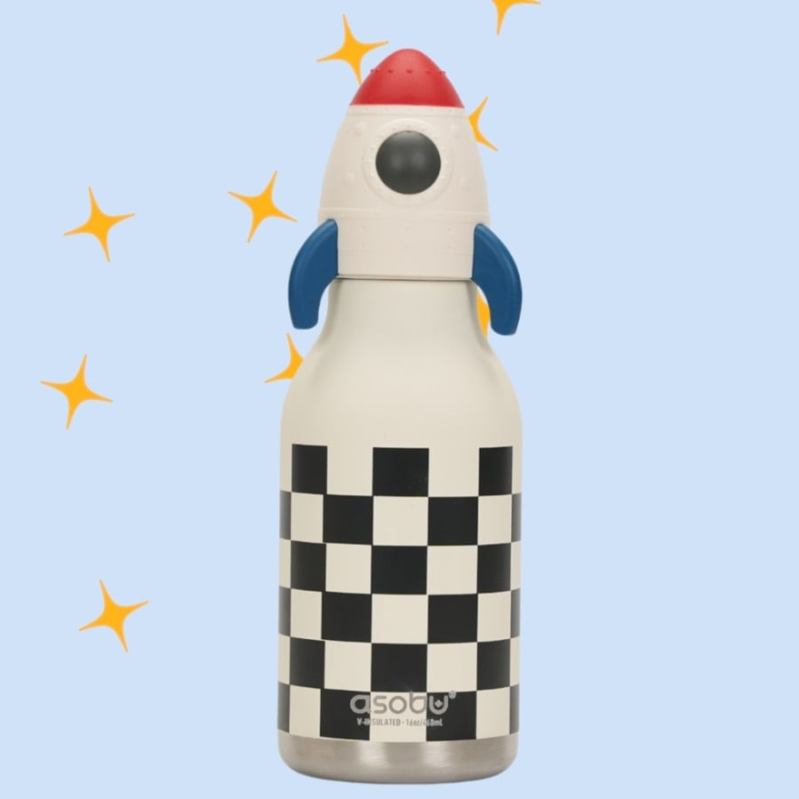 Παιδικό Μπουκάλι Θερμός με Καλαμάκι 460ml ASOBU Bestie Rocket