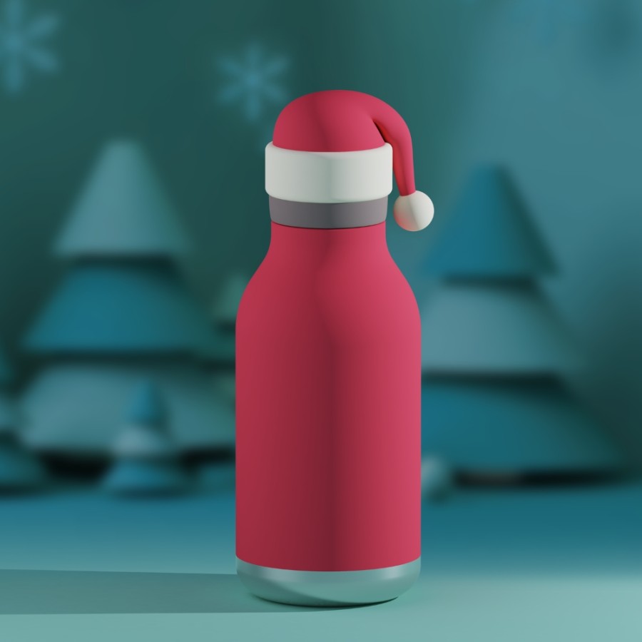 Παιδικό Μπουκάλι Θερμός με Καλαμάκι 460ml ASOBU Bestie Santa