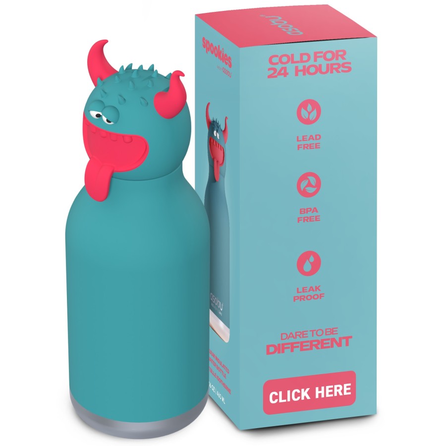 Παιδικό Μπουκάλι Θερμός με Καλαμάκι 460ml ASOBU Spookie Beast