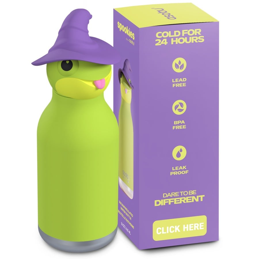Παιδικό Μπουκάλι Θερμός με Καλαμάκι 460ml ASOBU Spookie Witch